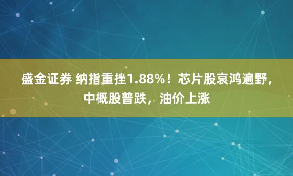 盛金证券 纳指重挫1.88%！芯片股哀鸿遍野，中概股普跌，油价上涨
